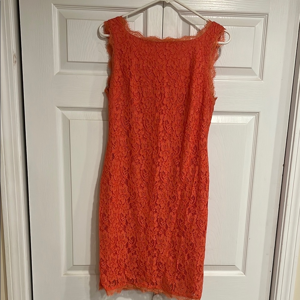 Adrianna Papell Lace Zip Back Dress